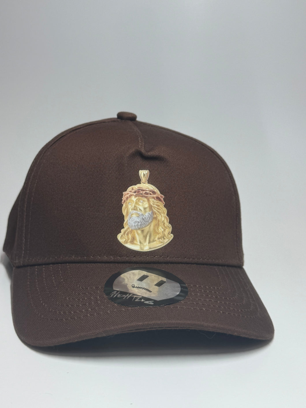 Brown Jesus Piece SnapBack