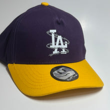 Load image into Gallery viewer, Purple &amp; Yellow LA Barbwire SnapBack
