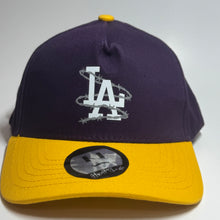 Load image into Gallery viewer, Purple &amp; Yellow LA Barbwire SnapBack
