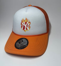 Load image into Gallery viewer, Orange NY Flames Trucker
