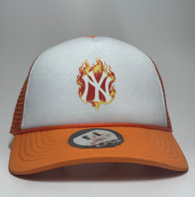 Load image into Gallery viewer, Orange NY Flames Trucker
