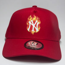 Load image into Gallery viewer, Red NY flames SnapBack
