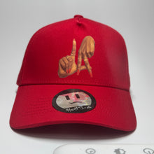 Load image into Gallery viewer, LA Hand Sign Snap Back Red
