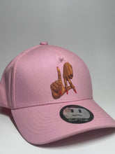 Load image into Gallery viewer, LA hand sign Snapback Pink
