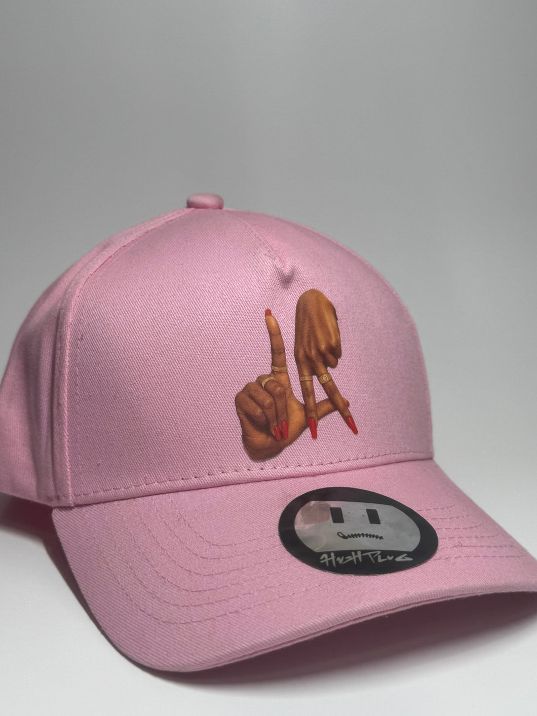 LA hand sign Snapback Pink